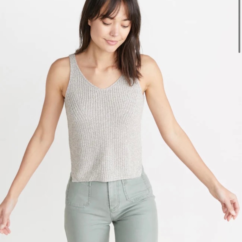 Marine Layer Helena Tank in Marled Flax
